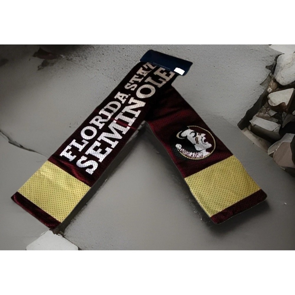 Florida State Seminoles NCAA Jersey Scarf Zip Pocket Football Fleece Lined